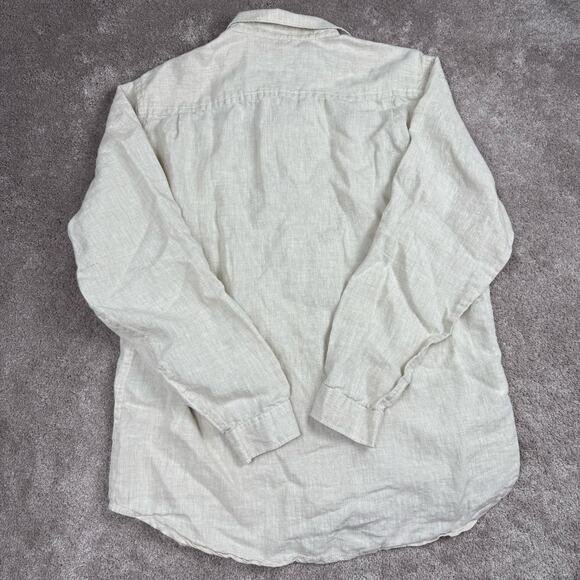 Tommy Bahama Relax Shirt Size L 100% Linen Beige Button Up Beach Resort Casual - Picture 3 of 4